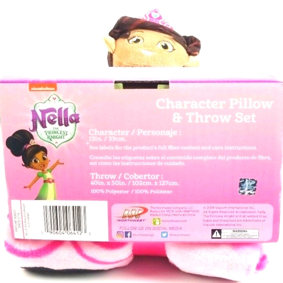 Nickelodeon ~ "Nella The Princess Knight" ~ Throw & Pillow Set - Picture 12 of 12